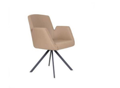 Stuhl Polsterung Kunstleder Bürostühle Modern Computer Stühle Möbel Beige Neu